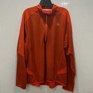 L.L. Bean Orange Performance Jacket Lightweight High Collar